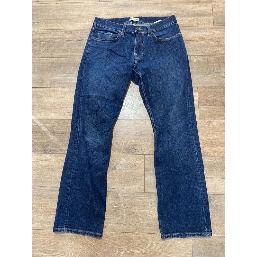 Tecovas Mens Jeans Dark Blue 32x32 Stretch Denim Standard Straight Western Pants